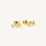 Triple Star Ear Climber Hypoallergenic Earrings