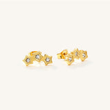 Constellation CZ Ear Climber Hypoallergenic Earrings