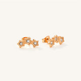 Constellation CZ Ear Climber Hypoallergenic Earrings