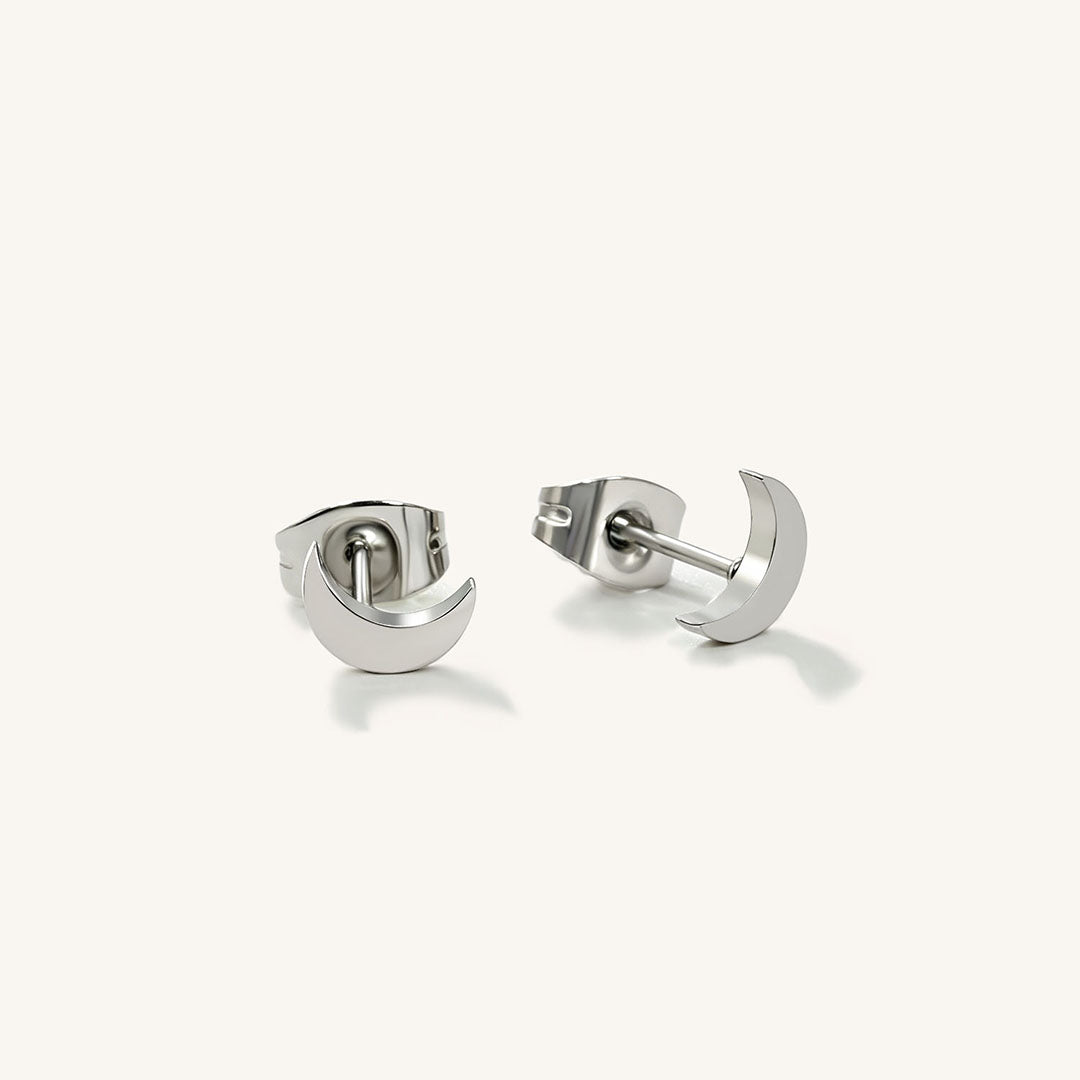 Half Moon Cresent Stud Hypoallergenic Earrings
