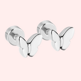 Butterfly Hypoallergenic Flat Back Stud Earring