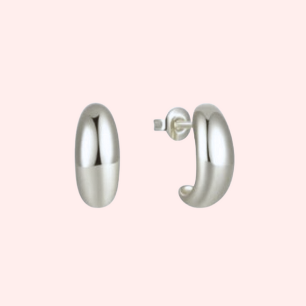 Chunky Curved Hypoallergenic Stud Earring