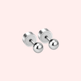 Ball Hypoallergenic Flat Back Stud Earring