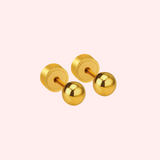 Ball Hypoallergenic Flat Back Stud Earring