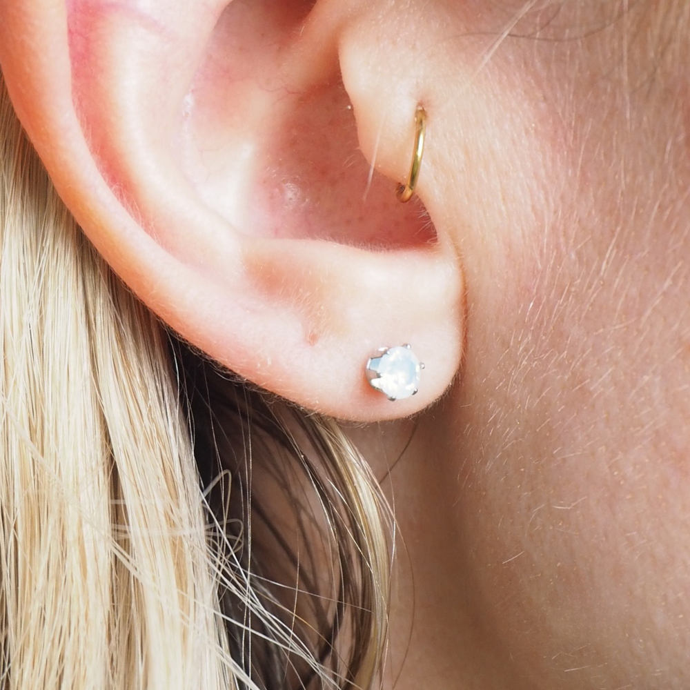 AllerPierce Set Di 5 Paia Orecchini A Perno In Acciaio Inox Con Zirconia | 3-8mm | Ipoallergenici Per Donne E Uomini