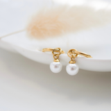 Pearl Huggie Hypoallergenic Earrings