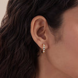 Classic Bezel Huggie Earrings