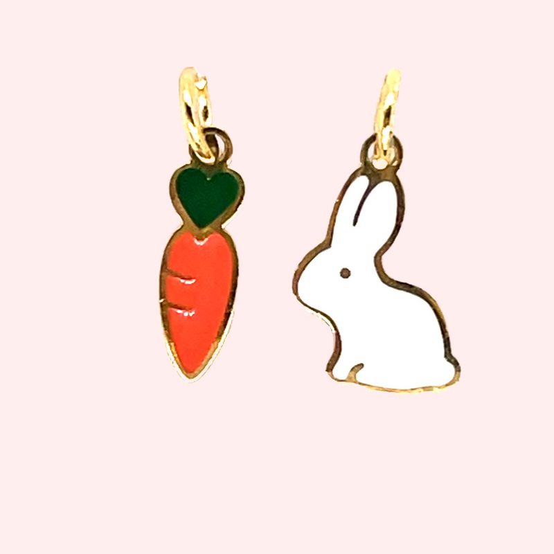 Bunny and Carrot Charms