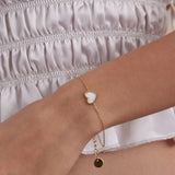 Bead Trim Heart Bracelet