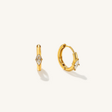 Crystal Marquise Huggie Earrings