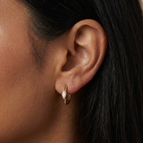Crystal Marquise Huggie Earrings