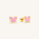 Fancy Bow Flat Back Earrings