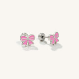 Fancy Bow Flat Back Earrings