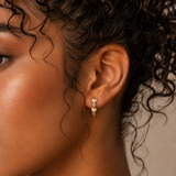 Mini Heart Cluster Huggie Earrings