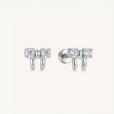 Crystal Bow Flat Back Earrings