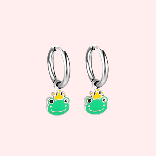 Frog Prince Charm Hypoallergenic Hoop