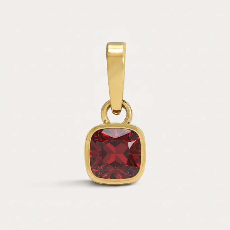 Cushion Birthstone Charm