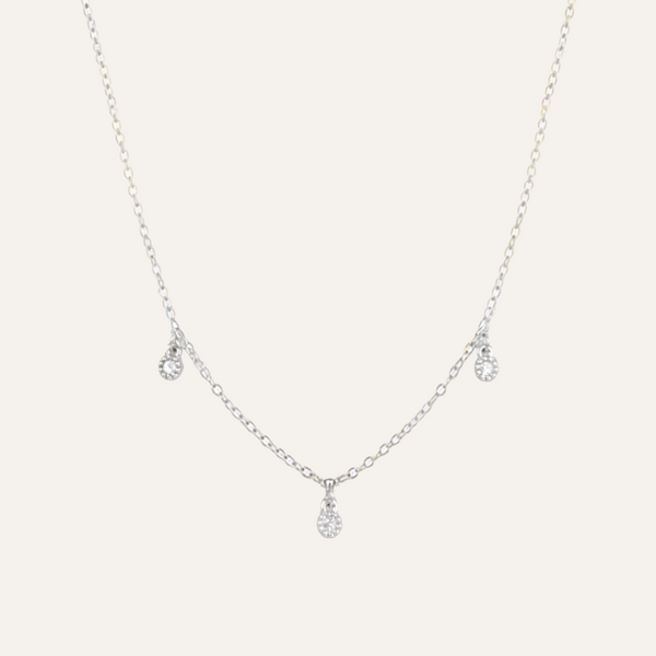 Rope Trim Cubic Zirconia Necklace