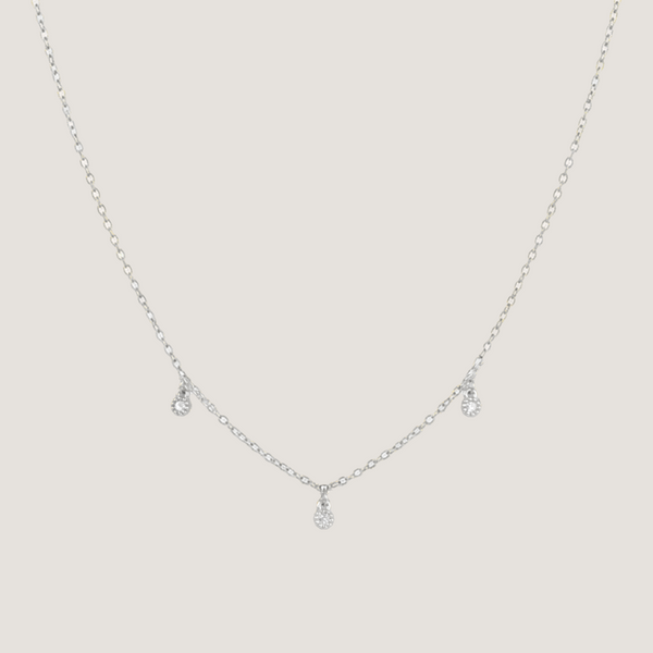 Rope Trim Cubic Zirconia Necklace