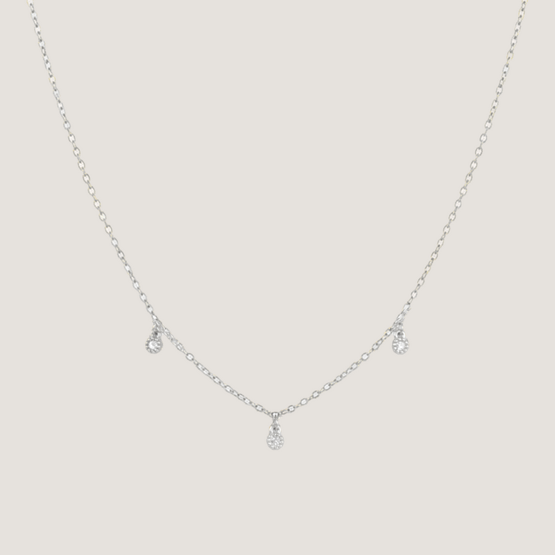 Rope Trim Cubic Zirconia Necklace