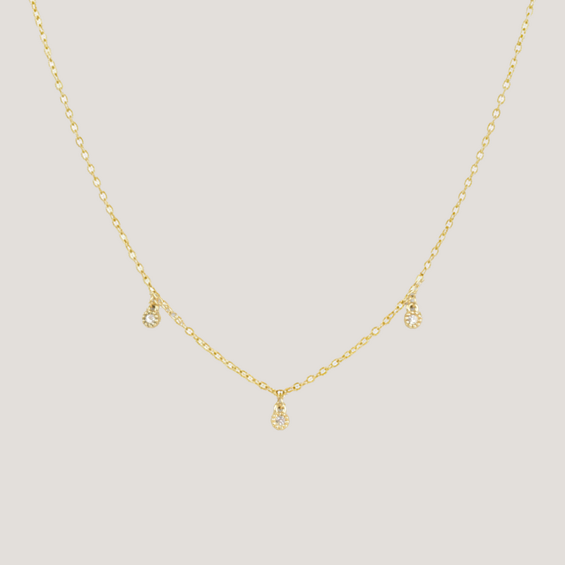 Rope Trim Cubic Zirconia Necklace