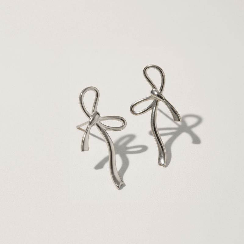 Party Ribbon Stud Earrings