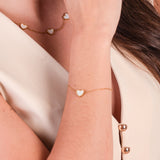 Beaded Shimmer Heart Bracelet