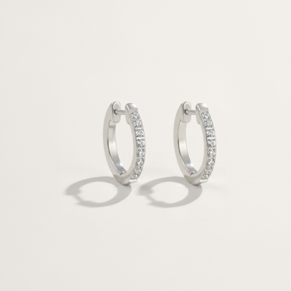 Cubic Zirconia Hypoallergenic Huggie