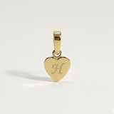 Heart Initial Charm