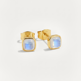 Cushion Birthstone Stud Earrings