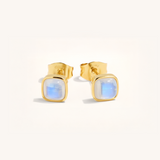 Cushion Birthstone Stud Earrings