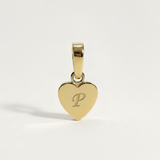 Heart Initial Charm