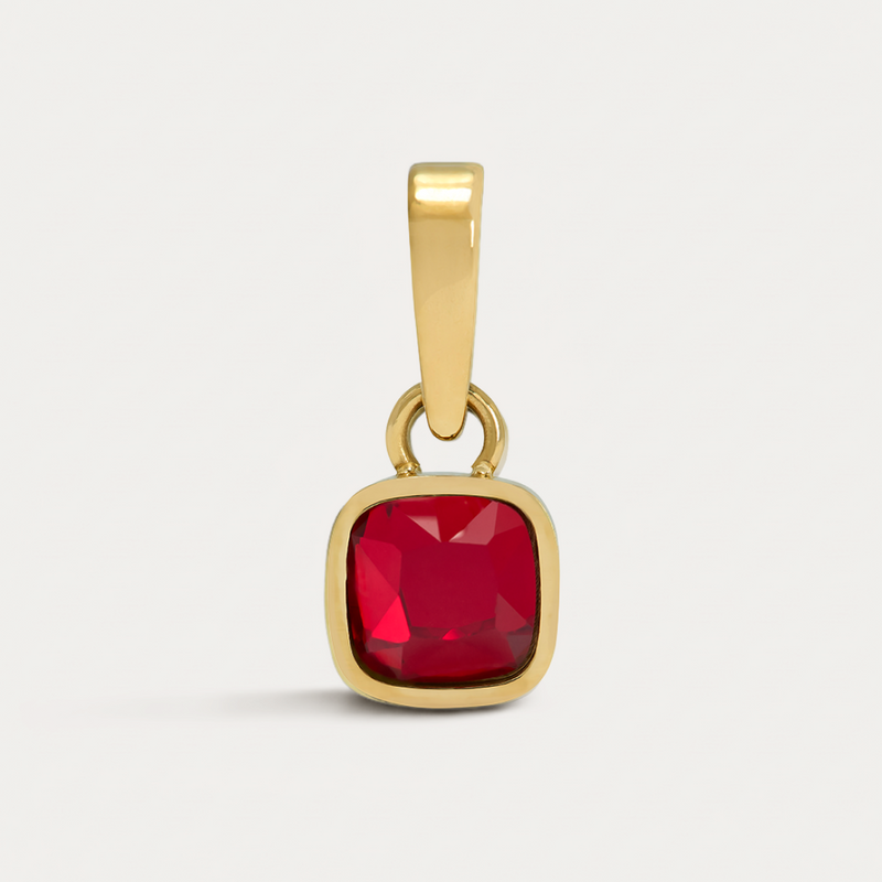 Cushion Birthstone Charm