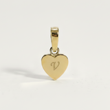 Heart Initial Charm