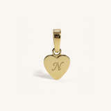 Heart Initial Charm