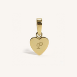 Heart Initial Charm
