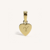 Heart Initial Charm