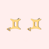 Gemini Zodiac Sign Hypoallergenic Earrings