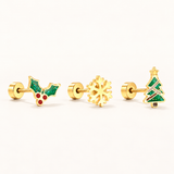 Deck The Halls Flat Back Set of 3