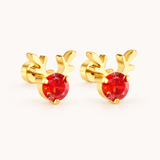 Rudolph Sparkle Flat Back Earrings