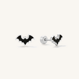 Midnight Bat Flat Back Earrings