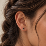 Spooky Witches Hat Flat Back Earrings