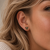 After Dark Bow Flat Back Earrings