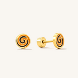 Spooky Swirl Flat Back Earrings