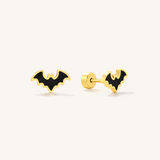Midnight Bat Flat Back Earrings