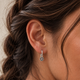 Crystal Spider Web Hoop Earrings
