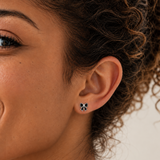 After Dark Bow Flat Back Earrings
