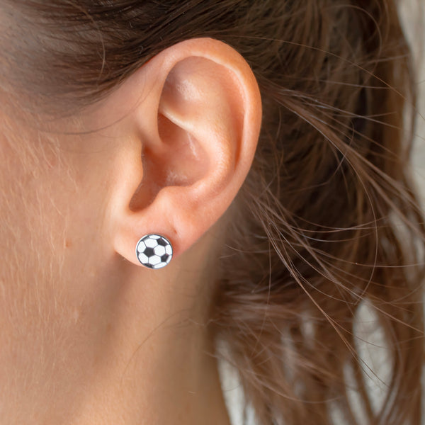 Football Hypoallergenic Earrings