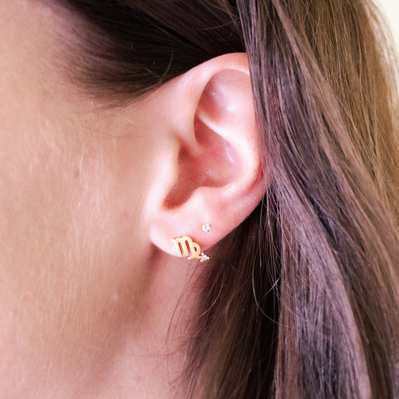 Virgo Zodiac Sign Hypoallergenic Earrings
