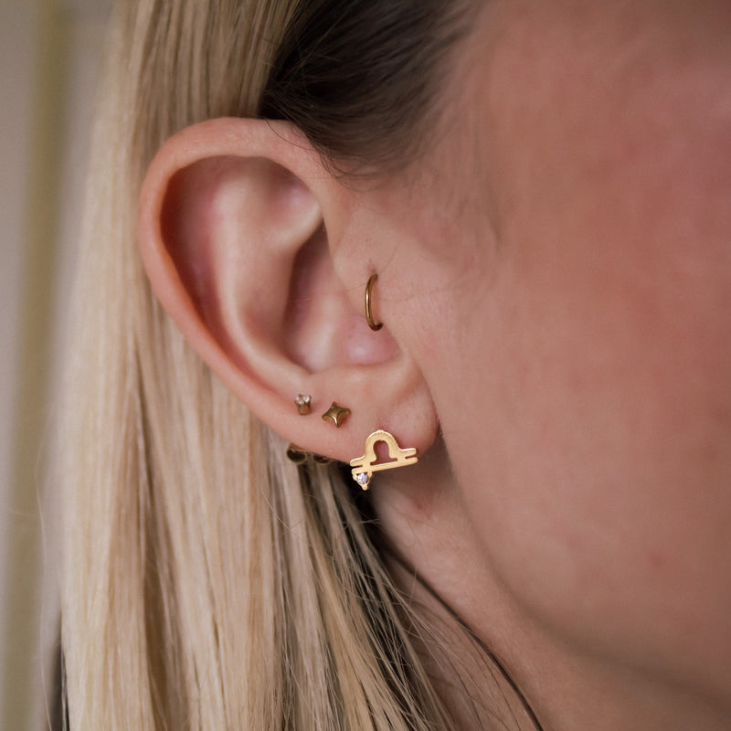 Libra Zodiac Sign Hypoallergenic Earrings